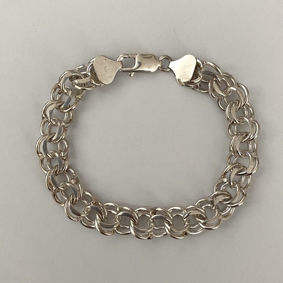 Unisex 925 silver handmade bracelet 10mm - Picture 1 of 5